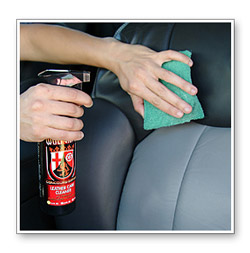 Do not over apply or allow Wolfgang Leather Care Cleaner to dry on leather.