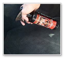 Wolfgang Carpet & Upholstery Cleaner removes food, make-up, grease, oil, fruit juice, pet stains, and more from fabric seats and carpet. 